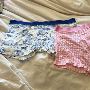 Blue and Pink Patterned Boxers